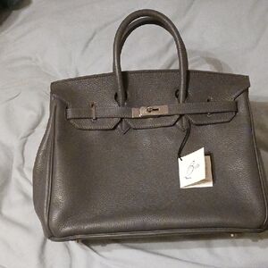 Buti-Pelletterie Dark Grey Leather Handbag